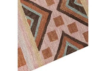 Yomra Ullteppe 200x200 cm Kvadratisk - Brun - Tekstiler & tepper - Teppe & matte - Moderne matte - Ullteppe