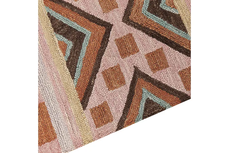 Yomra Ullteppe 200x200 cm Kvadratisk - Brun - Tekstiler & tepper - Teppe & matte - Moderne matte - Ullteppe