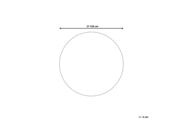 Yozgat Ryeteppe 120 cm Rund - Beige - Tekstiler & tepper - Teppe & matte - Moderne matte - Ryetepper