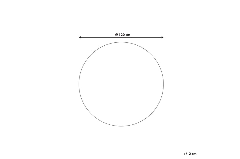 Yozgat Ryeteppe 120 cm Rund - Beige - Tekstiler & tepper - Teppe & matte - Moderne matte - Ryetepper