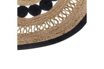 Yozgat Ryeteppe 120 cm Rund - Beige - Tekstiler & tepper - Teppe & matte - Moderne matte - Ryetepper