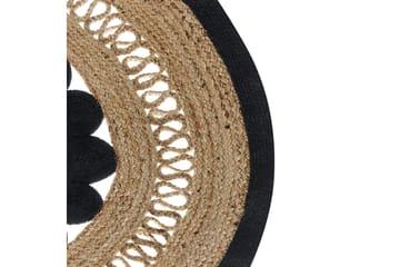 Yozgat Ryeteppe 120 cm Rund - Beige - Tekstiler & tepper - Teppe & matte - Moderne matte - Ryetepper