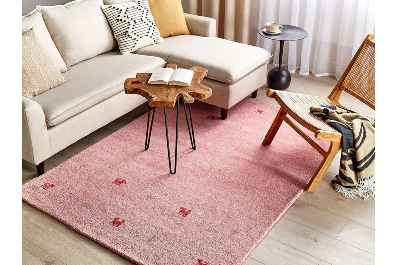 Yulafi Ryeteppe 140x200 cm - Rosa - Tekstiler & tepper - Teppe & matte - Moderne matte - Ryetepper