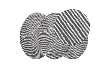 Zabol Ullteppe 140x200 cm Oval - Svart/hvit - Tekstiler & tepper - Teppe & matte - Moderne matte - Ullteppe