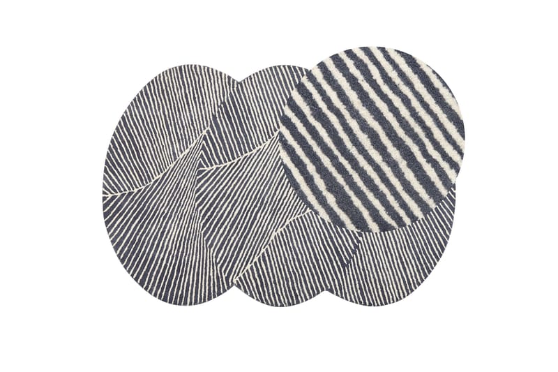 Zabol Ullteppe 140x200 cm Oval - Svart/hvit - Tekstiler & tepper - Teppe & matte - Moderne matte - Ullteppe