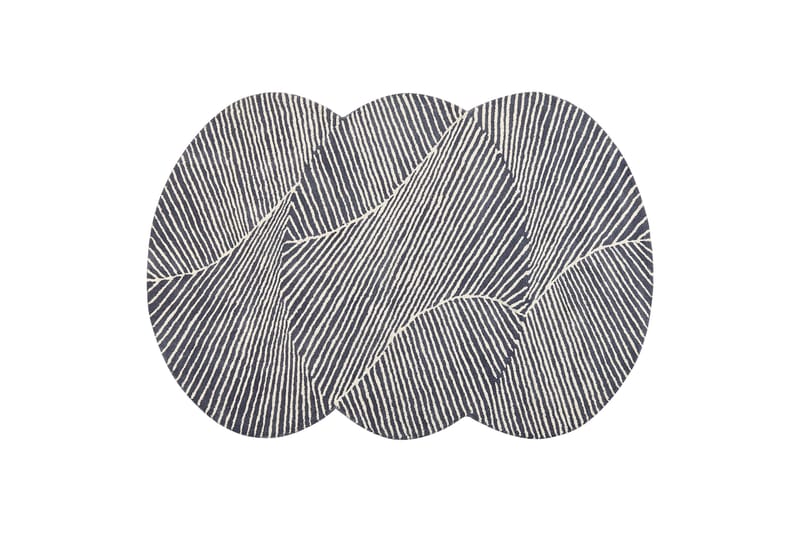 Zabol Ullteppe 140x200 cm Oval, Svart/hvit