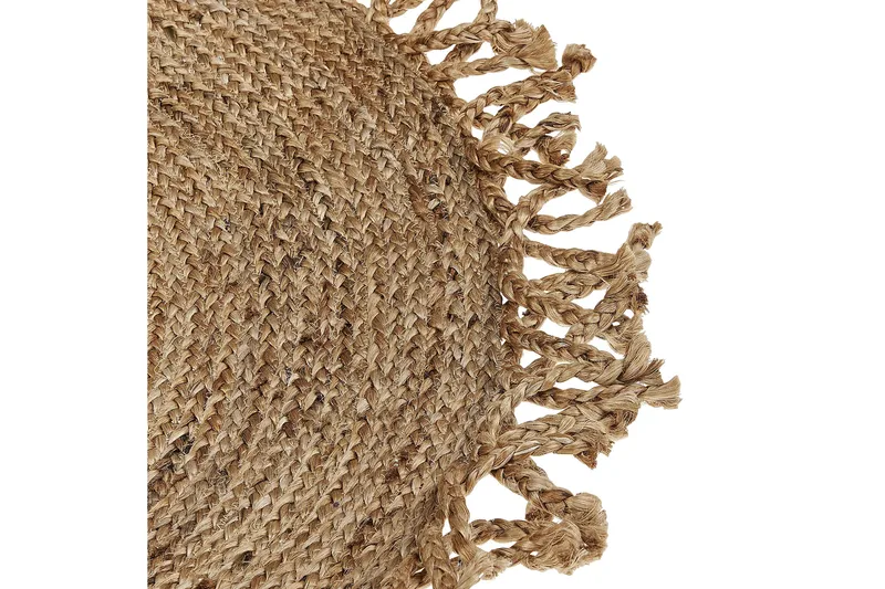 Zonguldak Ryeteppe 120 cm Rund - Beige - Tekstiler & tepper - Teppe & matte - Moderne matte - Ryetepper