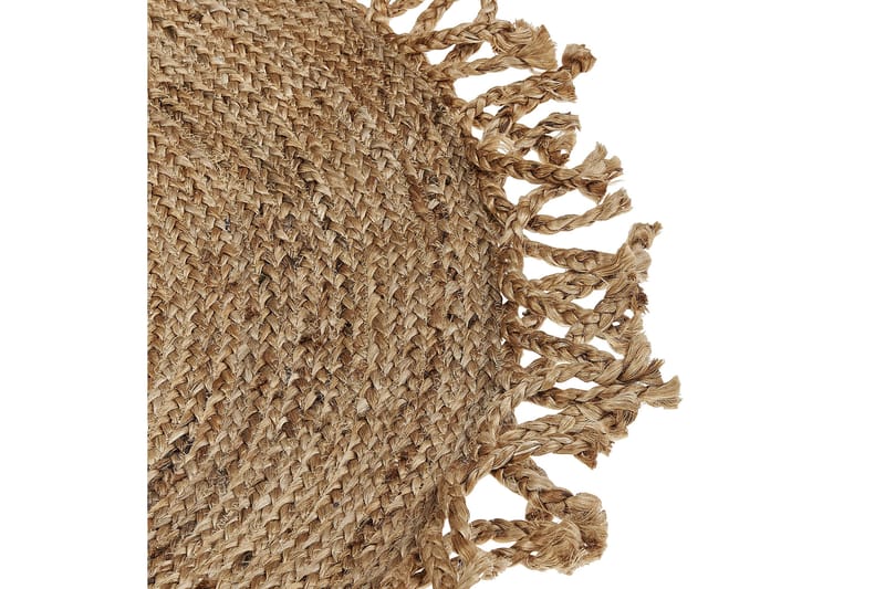 Zonguldak Ryeteppe 120 cm Rund - Beige - Tekstiler & tepper - Teppe & matte - Moderne matte - Jutematter & hampematter