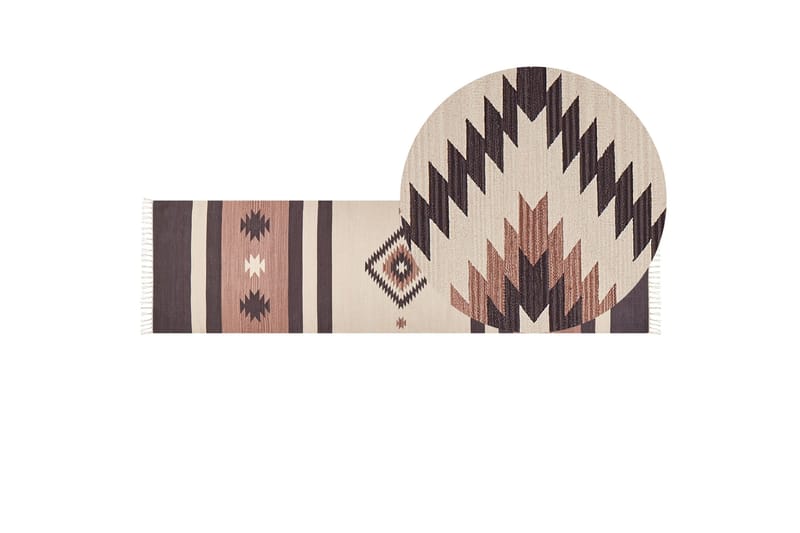 Aragats Kelimteppe 80x300 cm - Beige - Tekstiler & tepper - Teppe & matte - Orientalske tepper - Kelimtepper