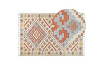 Atan Kelimteppe 200x300 cm - Beige - Tekstiler & tepper - Teppe & matte - Orientalske tepper - Kelimtepper