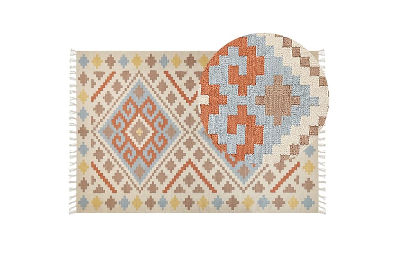 Atan Kelimteppe 200x300 cm - Beige - Tekstiler & tepper - Teppe & matte - Orientalske tepper - Kelimtepper