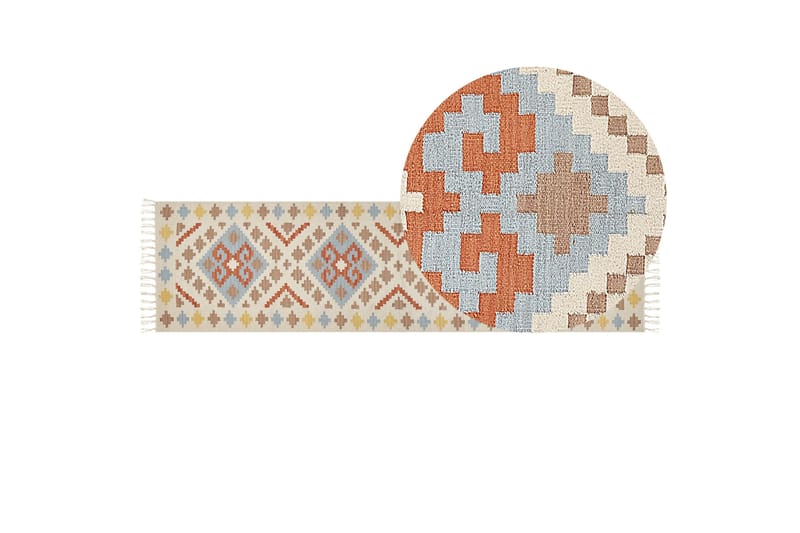 Atan Kelimteppe 80x300 cm - Beige - Tekstiler & tepper - Teppe & matte - Orientalske tepper - Kelimtepper