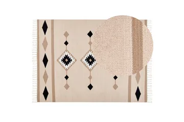 Berdik Kelimteppe 160x230 cm - Beige - Tekstiler & tepper - Teppe & matte - Orientalske tepper - Kelimtepper