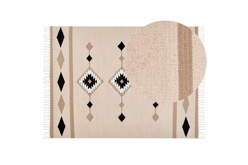 Berdik Kelimteppe 160x230 cm - Beige - Tekstiler & tepper - Teppe & matte - Orientalske tepper - Kelimtepper