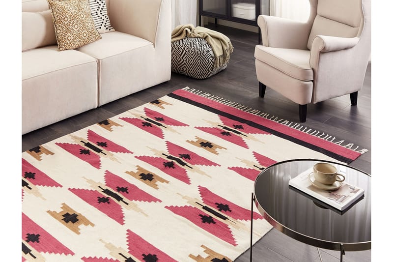 Garni Kelimteppe 160x230 cm - Rød - Tekstiler & tepper - Teppe & matte - Orientalske tepper - Kelimtepper