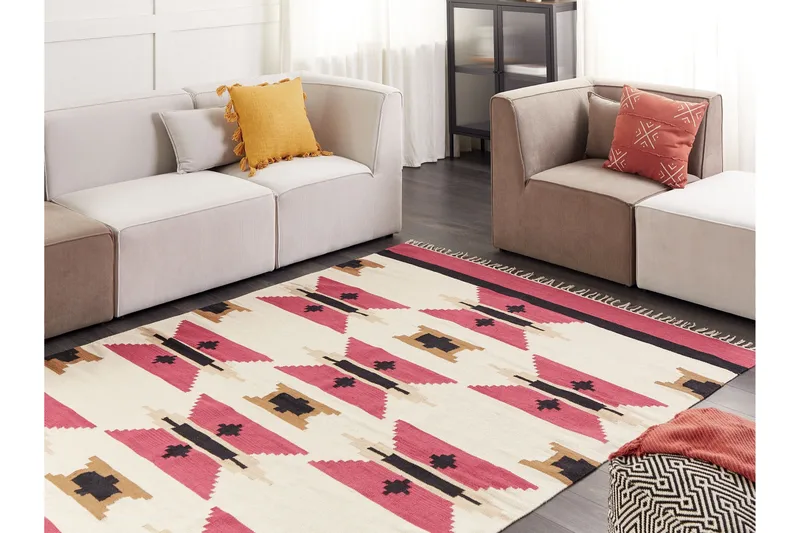 Garni Kelimteppe 200x300 cm - Rød - Tekstiler & tepper - Teppe & matte - Orientalske tepper - Kelimtepper