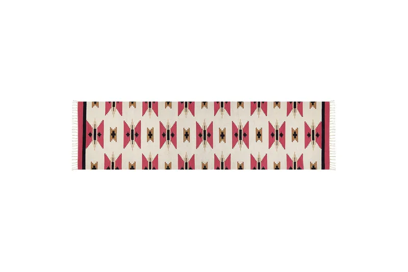 Garni Kelimteppe 80x300 cm, Rød