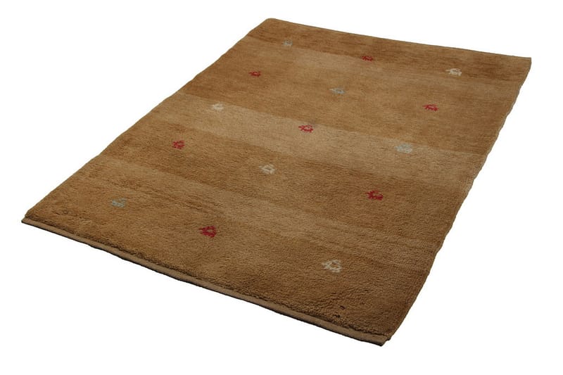 Håndknyttet Gabbeh Shiraz Ull Beige 106x137cm - Beige - Orientalske tepper - Persisk matte
