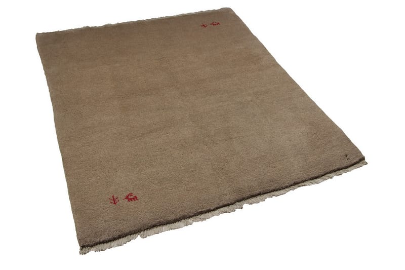 Håndknyttet Gabbeh Shiraz Ull Beige 162x188cm - Beige - Orientalske tepper - Persisk matte