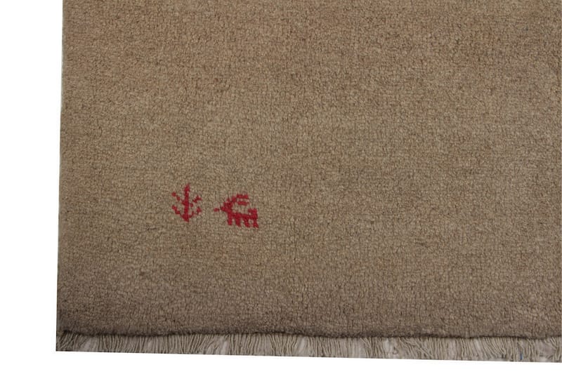 Håndknyttet Gabbeh Shiraz Ull Beige 162x188cm - Beige - Orientalske tepper - Persisk matte