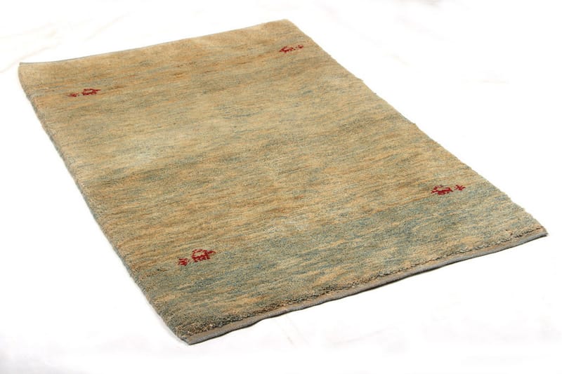 Håndknyttet Gabbeh Shiraz Ull Beige/Blå 90x124 cm - Blå|Beige - Orientalske tepper - Persisk matte