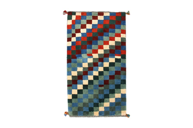 Håndknyttet Gabbeh Shiraz Ull Blå/Grønn 68x121 cm - Blå | Grønn - Orientalske tepper - Persisk matte
