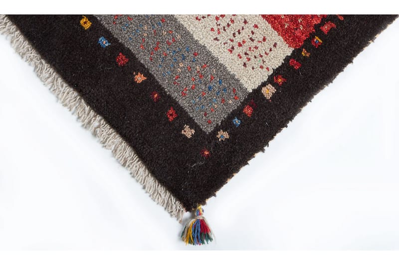 Håndknyttet Gabbeh Shiraz Ull Brun/Grå 98x155 cm - Grå|Brun - Orientalske tepper - Persisk matte