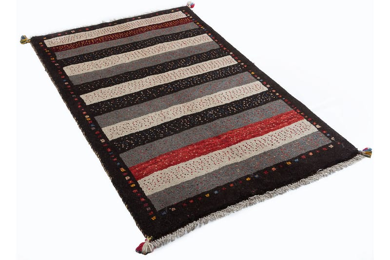 Håndknyttet Gabbeh Shiraz Ull Brun/Grå 98x155 cm - Grå|Brun - Orientalske tepper - Persisk matte