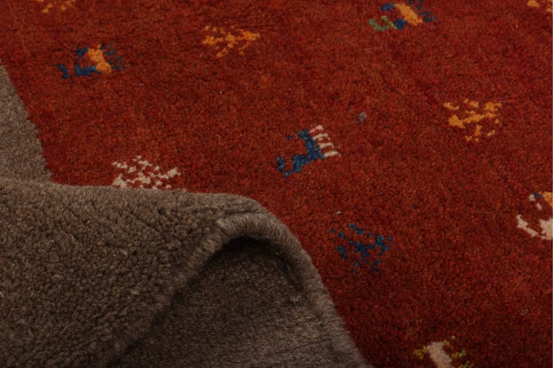 Håndknyttet Gabbeh Shiraz Ull Brun/Rød 185x233cm - Rød|Brun - Orientalske tepper - Persisk matte