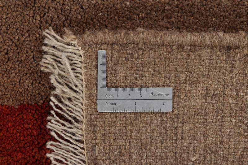 Håndknyttet Gabbeh Shiraz Ull Brun/Rød 185x233cm - Rød|Brun - Orientalske tepper - Persisk matte
