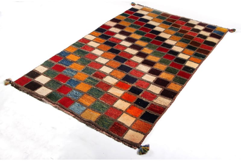 Håndknyttet Gabbeh Shiraz Ull Flerfarget 112x181 cm - Flerfarget - Orientalske tepper - Persisk matte