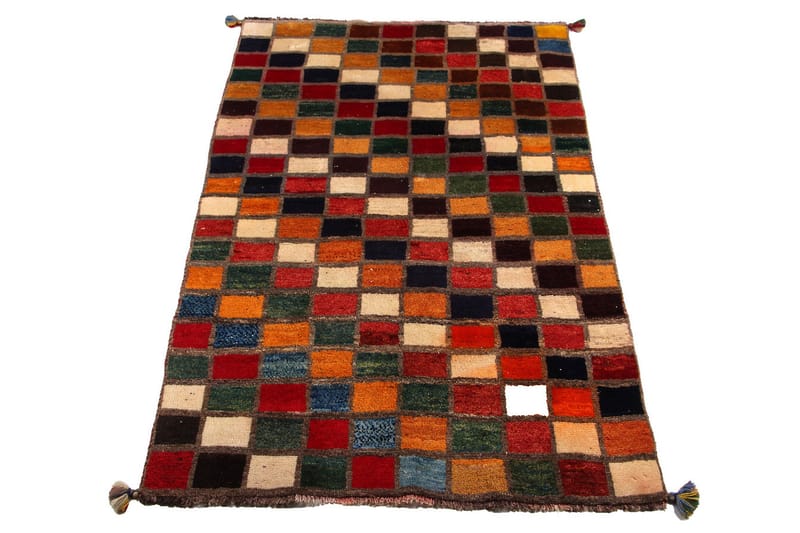 Håndknyttet Gabbeh Shiraz Ull Flerfarget 112x181 cm - Flerfarget - Orientalske tepper - Persisk matte