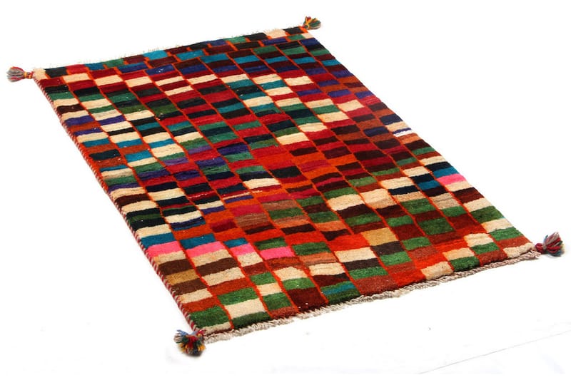 Håndknyttet Gabbeh Shiraz Ull Flerfarget 77x117cm - Flerfarget - Orientalske tepper - Persisk matte