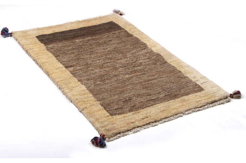 Håndknyttet Gabbeh Shiraz Ull Grå/Beige 69x108 cm - Grå | Beige - Orientalske tepper - Persisk matte