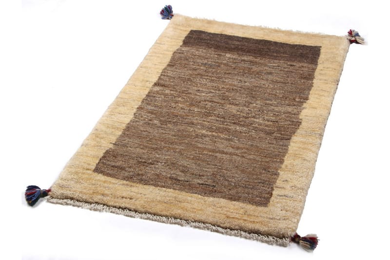 Håndknyttet Gabbeh Shiraz Ull Grå/Beige 69x108 cm - Grå | Beige - Orientalske tepper - Persisk matte