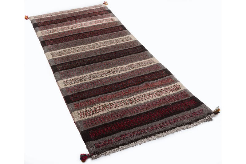 Håndknyttet Gabbeh Shiraz Ull Grå/Krem 88x178 cm - Grå|Krem - Orientalske tepper - Persisk matte