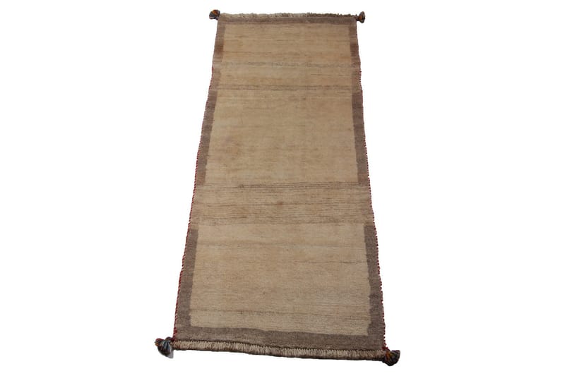 Håndknyttet Gabbeh Shiraz Ull Krem/Grå 71x188cm - Grå|Krem - Orientalske tepper - Persisk matte