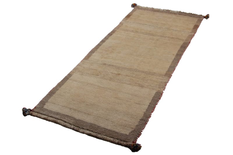 Håndknyttet Gabbeh Shiraz Ull Krem/Grå 71x188cm - Grå|Krem - Orientalske tepper - Persisk matte