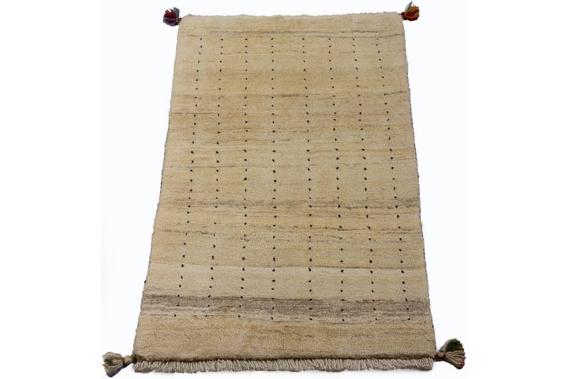 Håndknyttet Gabbeh Shiraz Ull Krem/Grå 76x127cm - Grå|Krem - Orientalske tepper - Persisk matte