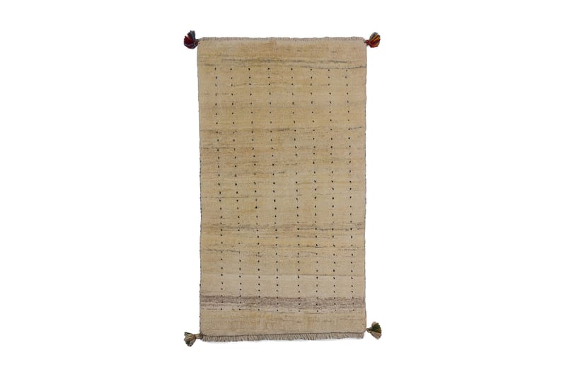 Håndknyttet Gabbeh Shiraz Ull Krem/Grå 76x127cm - Grå|Krem - Orientalske tepper - Persisk matte