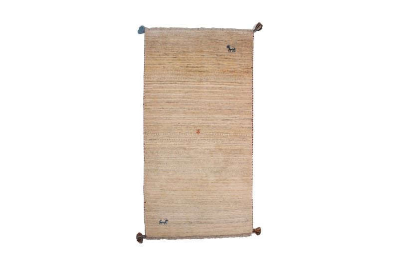 Håndknyttet Gabbeh Shiraz Ull Krem/Grå 76x148cm - Grå|Krem - Orientalske tepper - Persisk matte