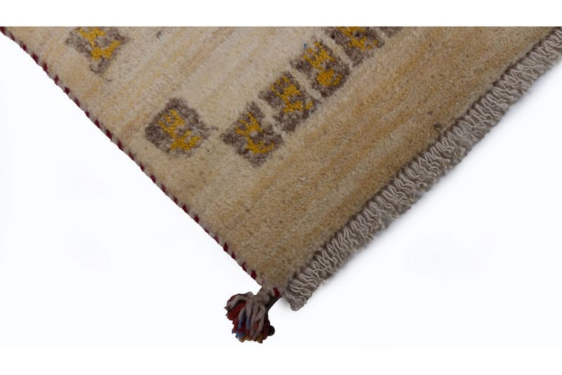 Håndknyttet Gabbeh Shiraz Ull Krem/Grå 81x133cm - Grå|Krem - Orientalske tepper - Persisk matte