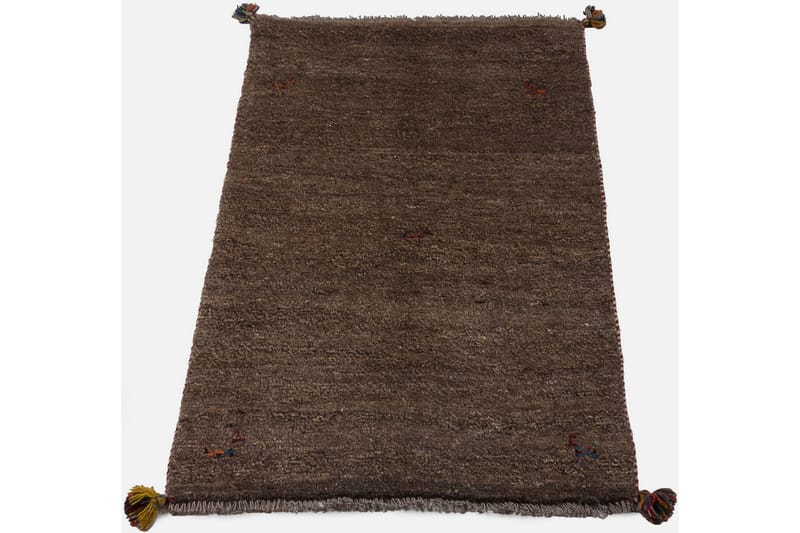Håndknyttet Gabbeh Shiraz Ull Mørk grå 78x132 cm - Mørkegrå - Orientalske tepper - Persisk matte