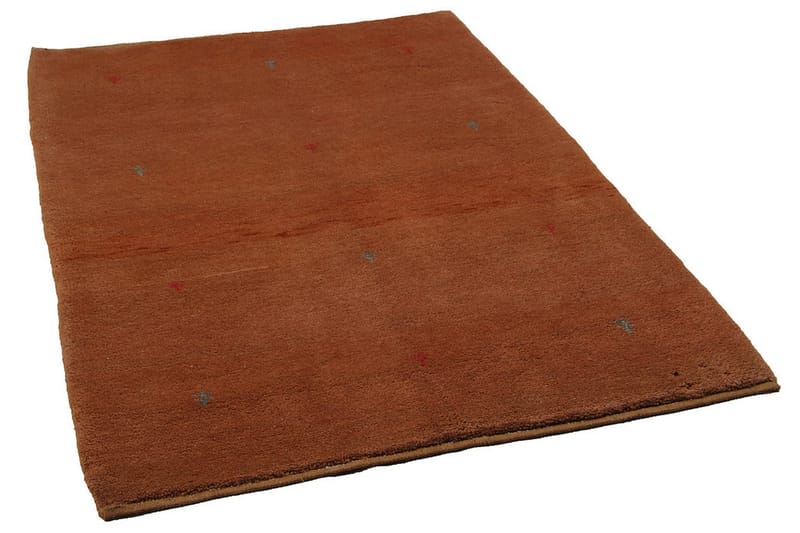 Håndknyttet Gabbeh Shiraz Ull Oransje 105x141cm - Oransje - Orientalske tepper - Persisk matte
