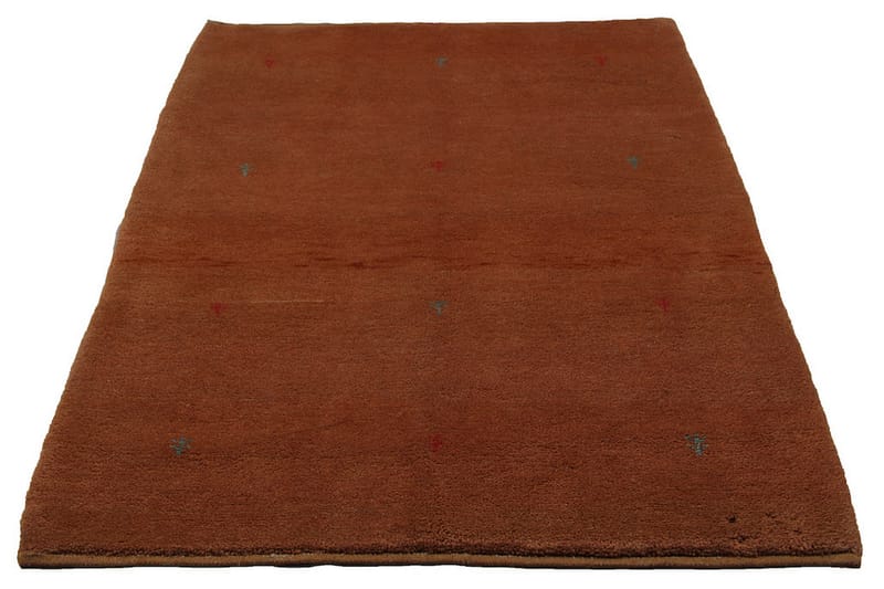 Håndknyttet Gabbeh Shiraz Ull Oransje 105x141cm - Oransje - Orientalske tepper - Persisk matte