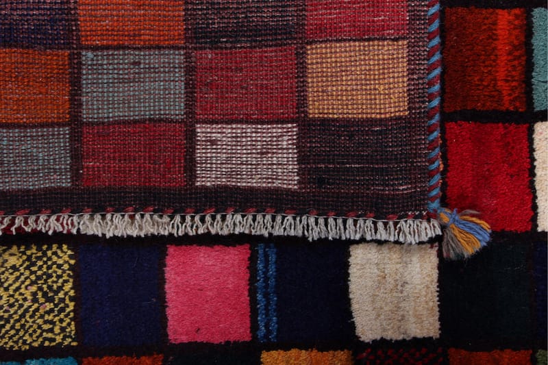 Håndknyttet Gabbeh Shiraz Ull Svart/Krem 108x173 cm - Krem | Svart - Orientalske tepper - Persisk matte