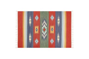 Kamaris Kelimteppe 140x200 cm - Rød - Tekstiler & tepper - Teppe & matte - Orientalske tepper - Kelimtepper