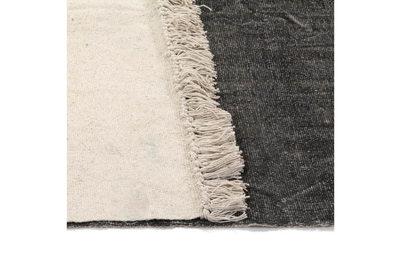 Gulvsteppe kilim-vevet bomull 120x180 cm antrasitt - Grå - Kelimtepper