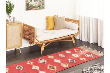 Lorut Kelimteppe 80x300 cm - Rød - Tekstiler & tepper - Teppe & matte - Orientalske tepper - Kelimtepper