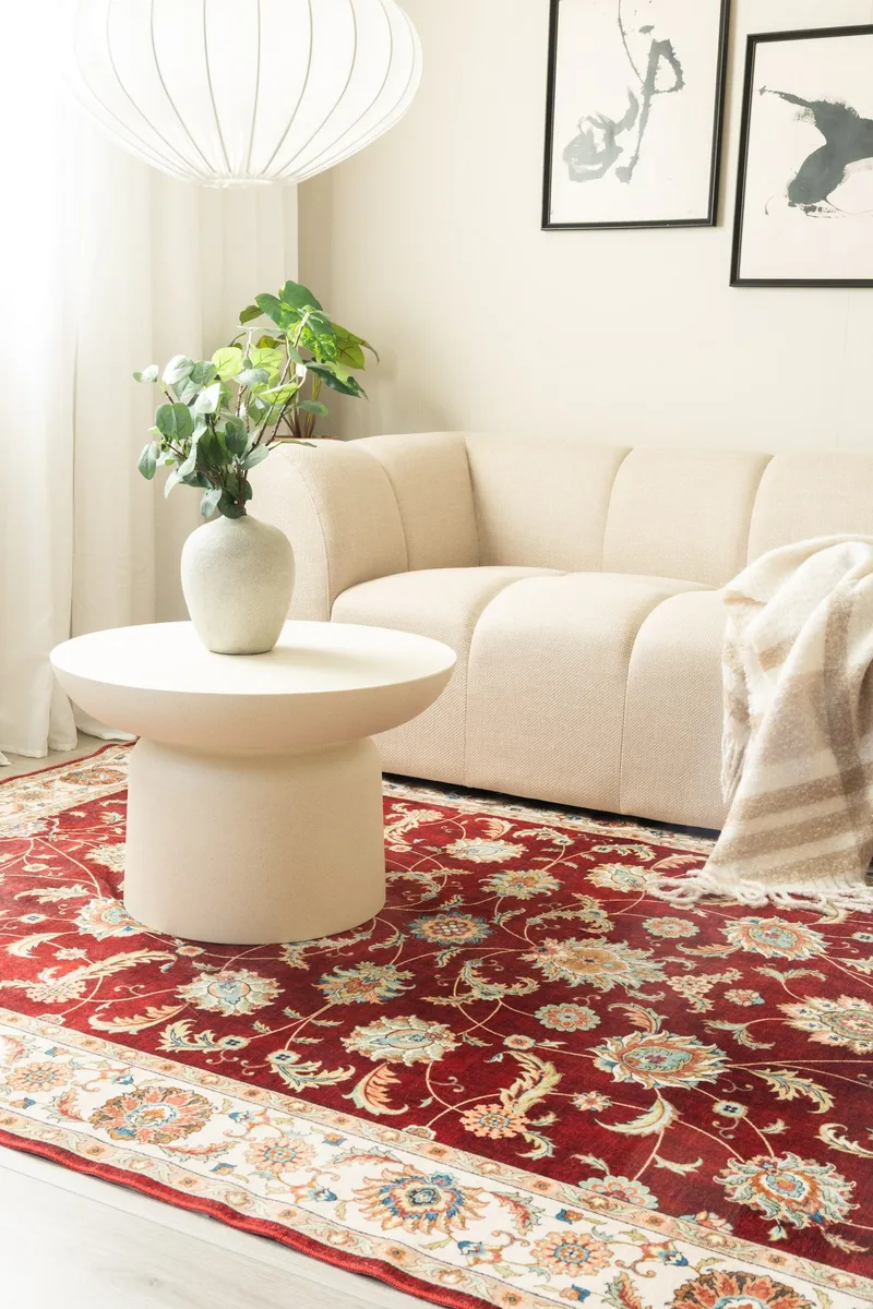 Maskinvevd teppe KM Home Tarfaya 160x230 cm Rød - Rød - Tekstiler & tepper - Teppe & matte - Orientalske tepper - Persisk matte
